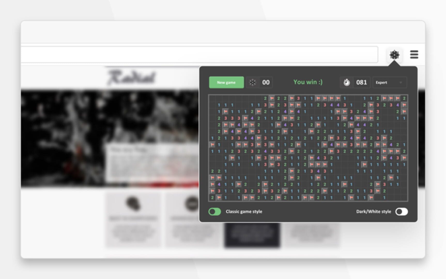 Minesweeper Game · 游戏截图