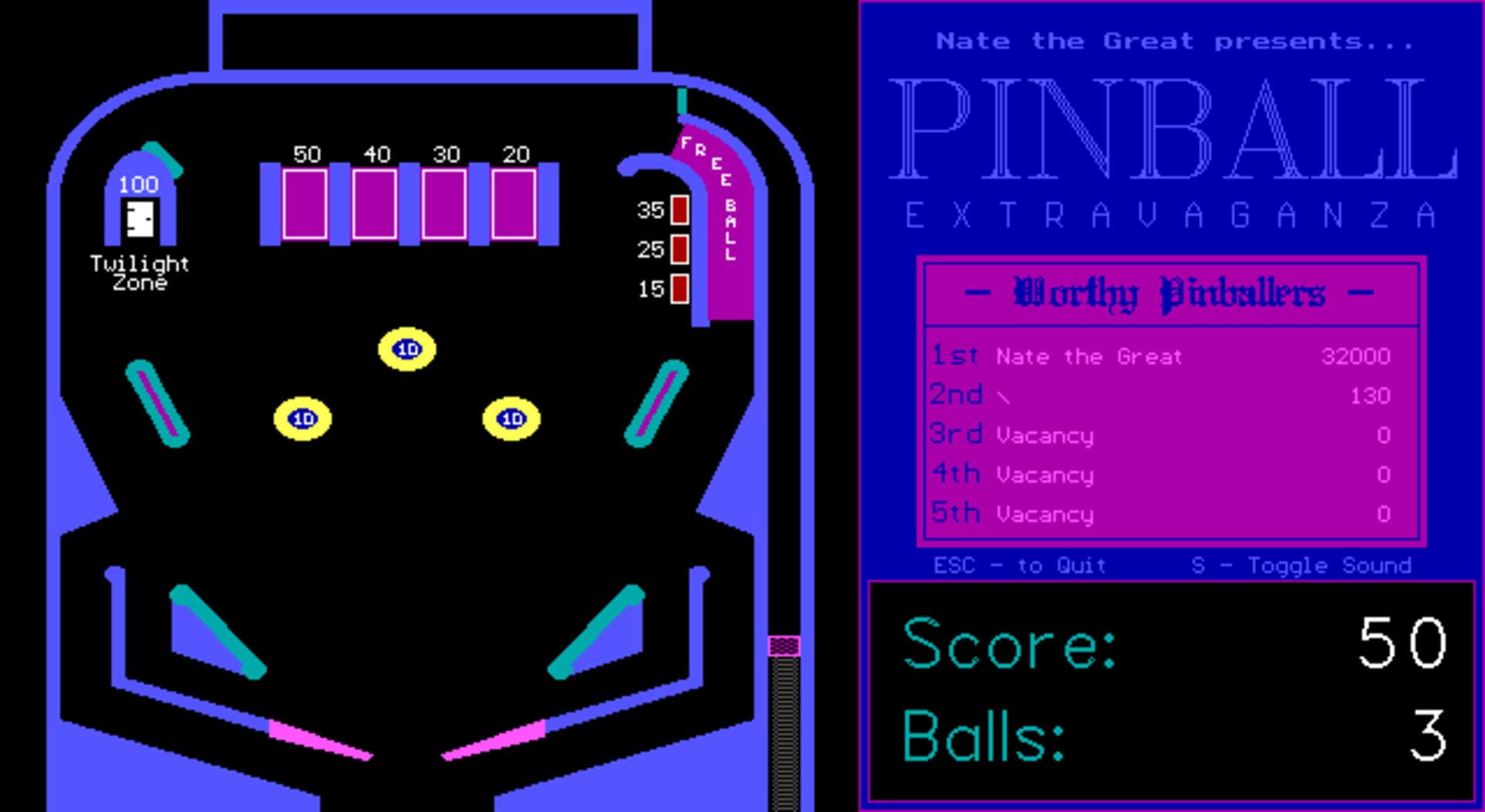 Pinball Extravaganza · 游戏截图