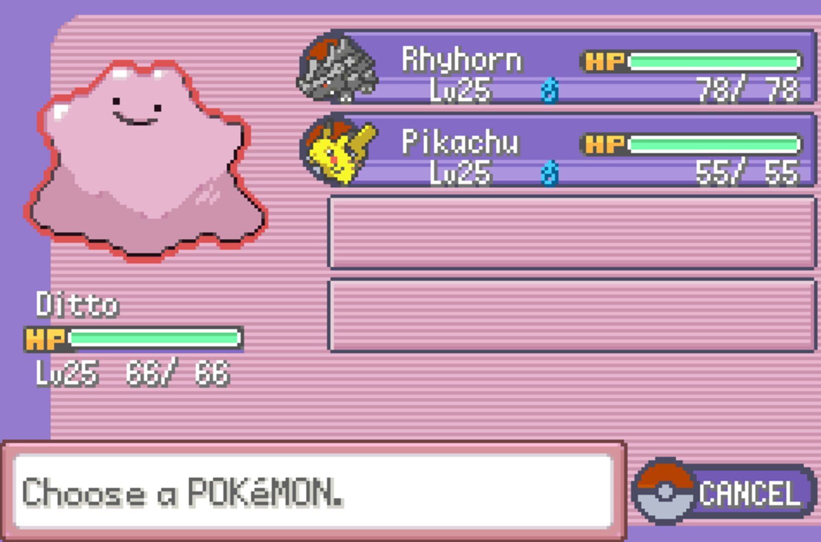 Pokemon Transform - Screenshot