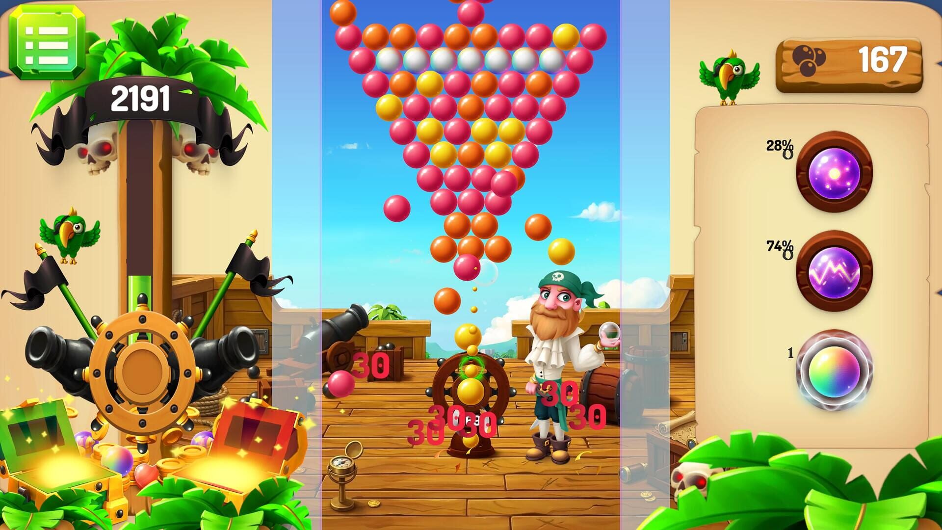 Bubble Shooter Piratey - Screenshot