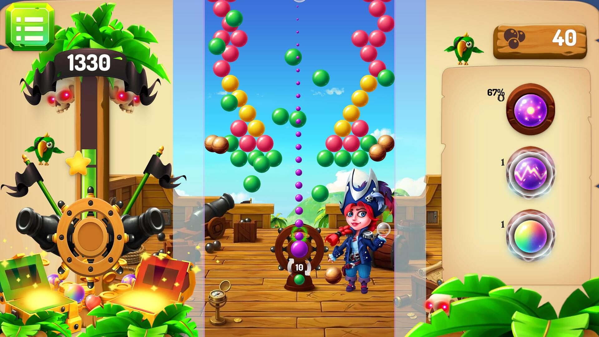 Bubble Shooter Piratey - Screenshot