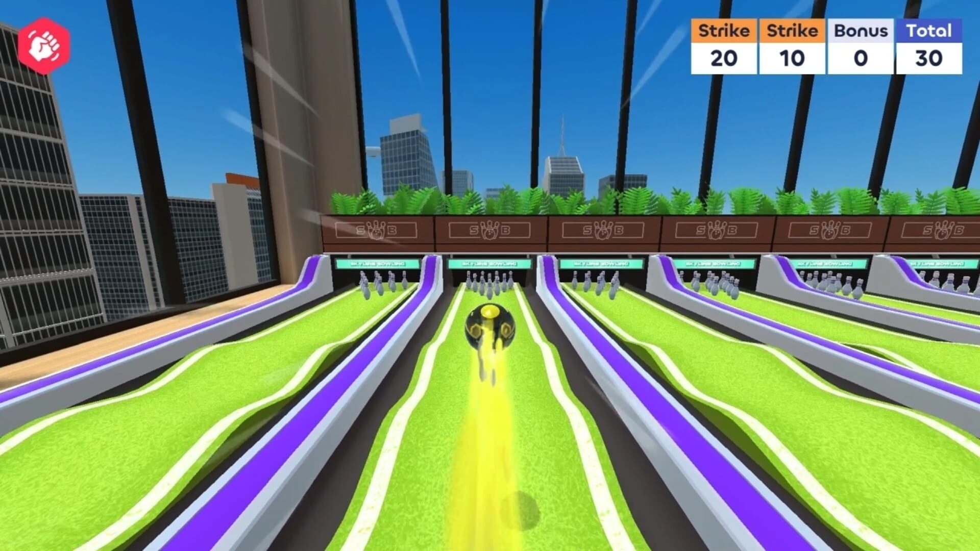 Skyline Bowling: Split Edition - Screenshot