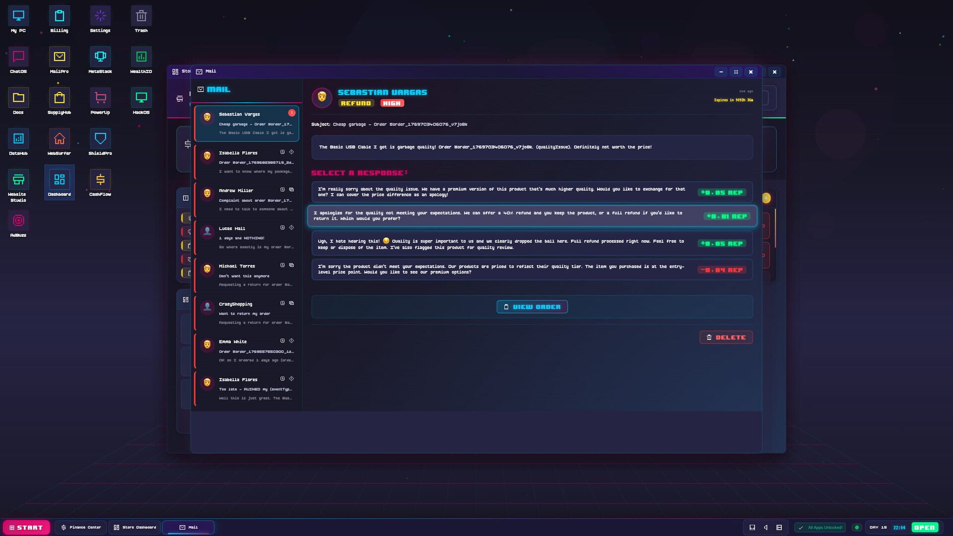 Cart Panic! OS: E-Commerce Tycoon - Screenshot