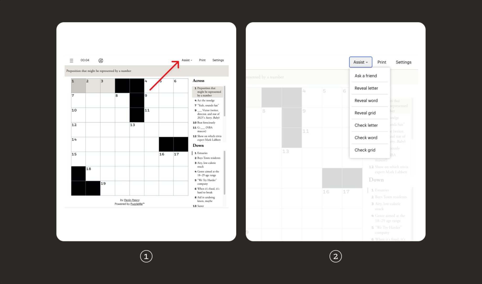 Crossword - Screenshot