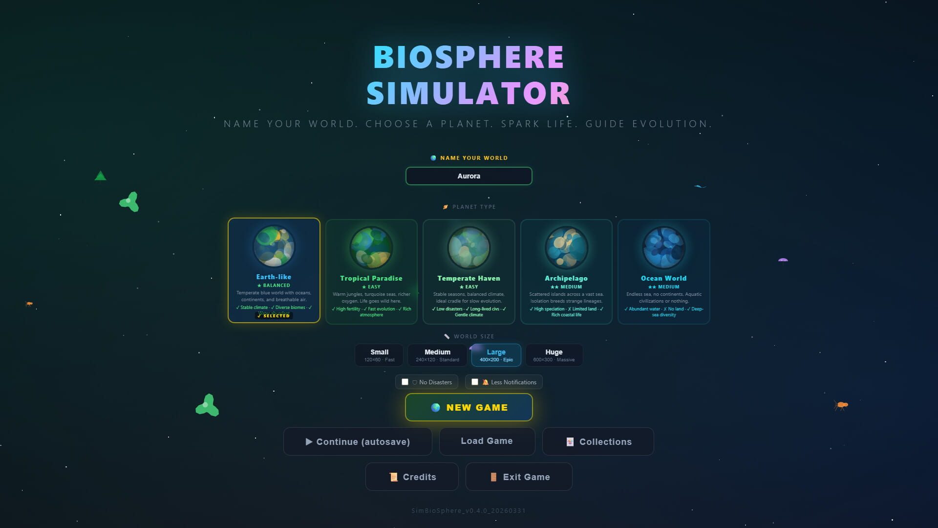 Biosphere Simulator