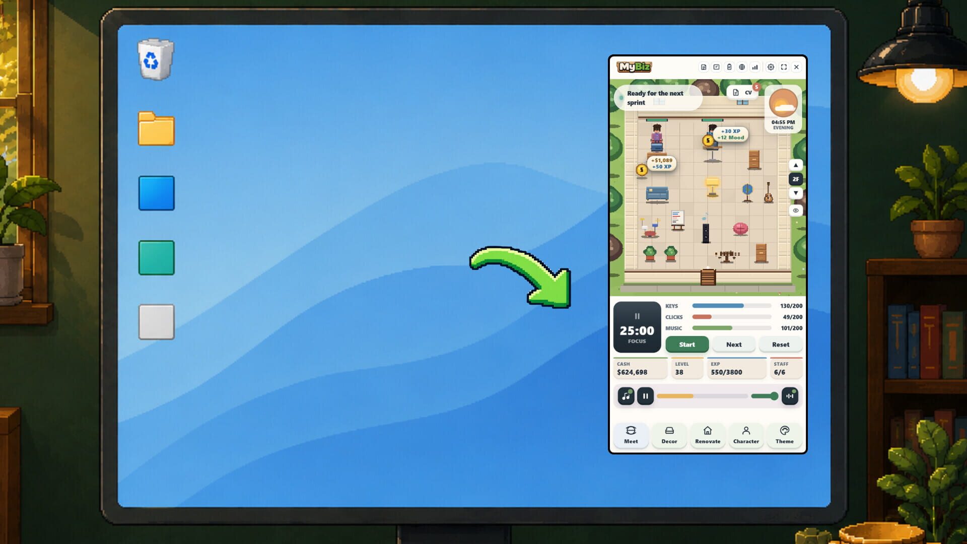 MyBiz: Pomodoro Desk Tycoon