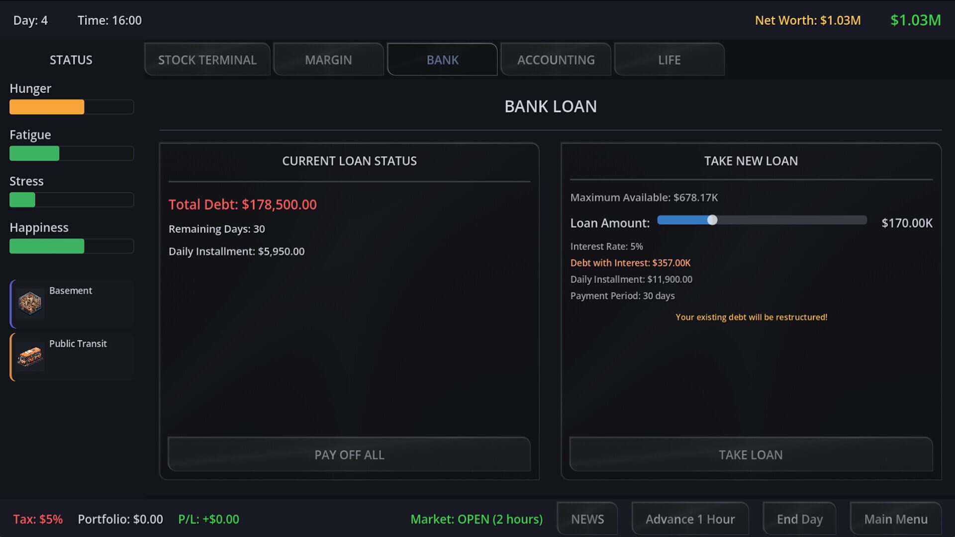 Neo Capitalist: Stock Market Survival Simulator
