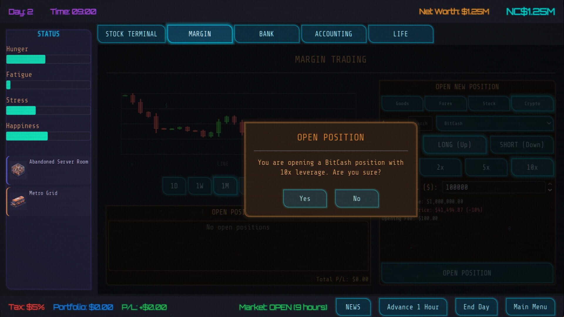 Neo Capitalist: Stock Market Survival Simulator