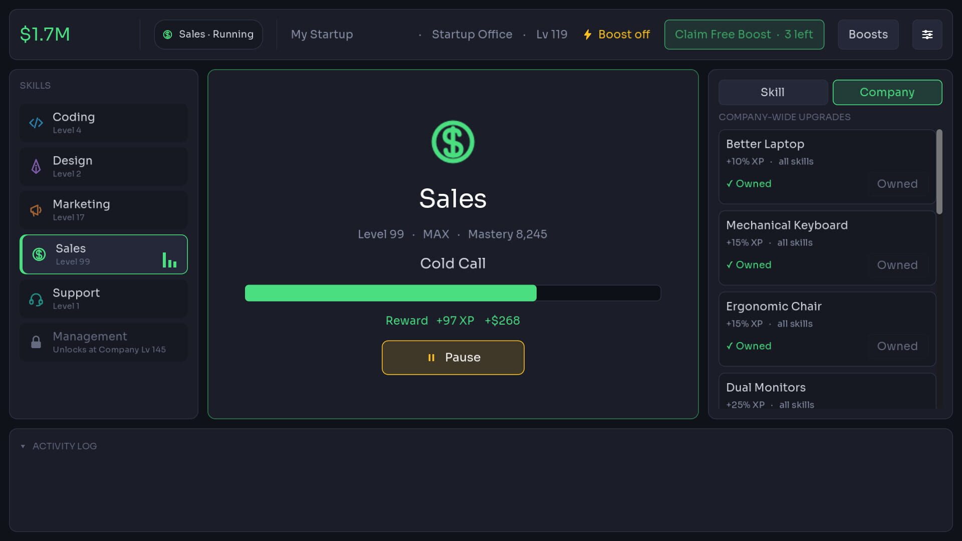 Idle Startup