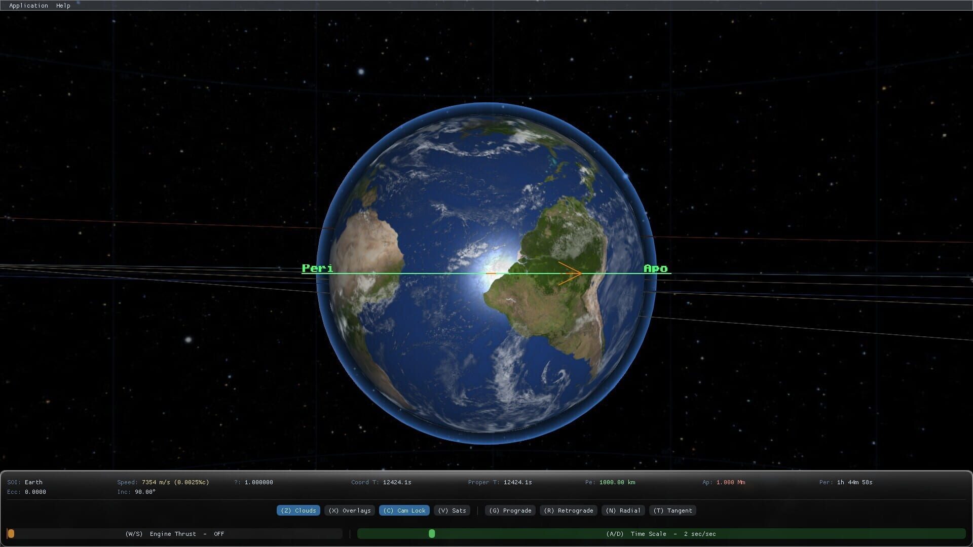 Orbital Physics Simulator - Screenshot