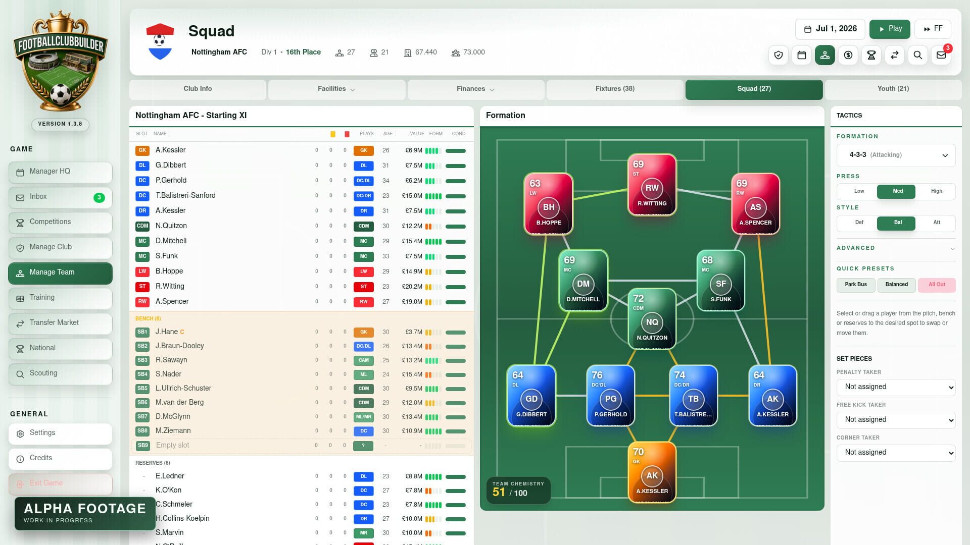 Football Club Builder - Screenshot