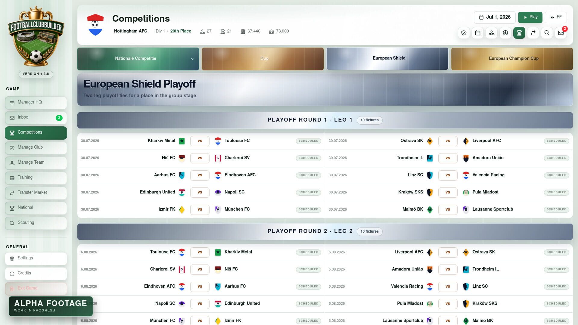 Football Club Builder - Screenshot