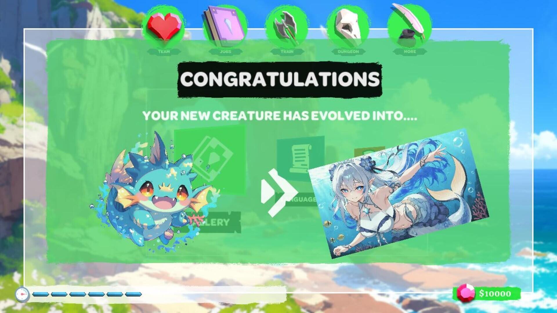 Mermaid Catch: Transform Sirens into Anime Girls - Screenshot