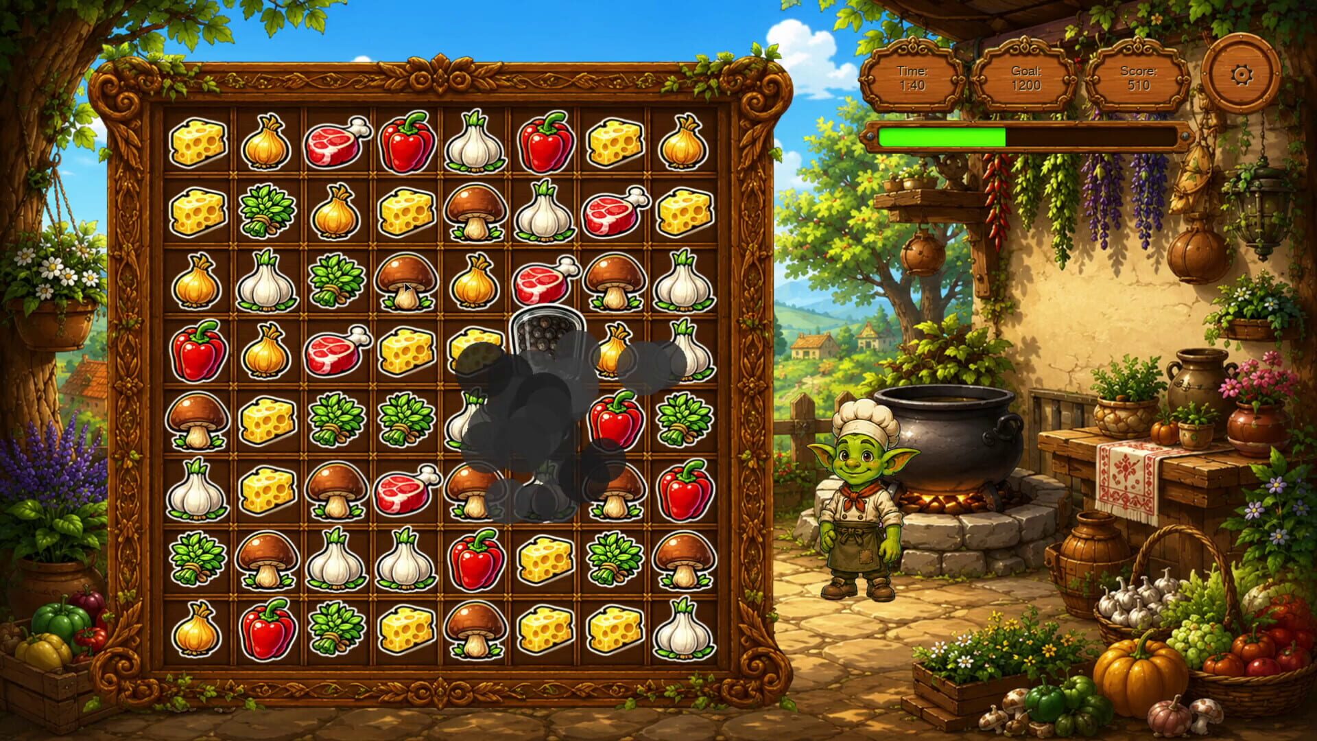 Goblin and Recipes: Match-3 Adventure