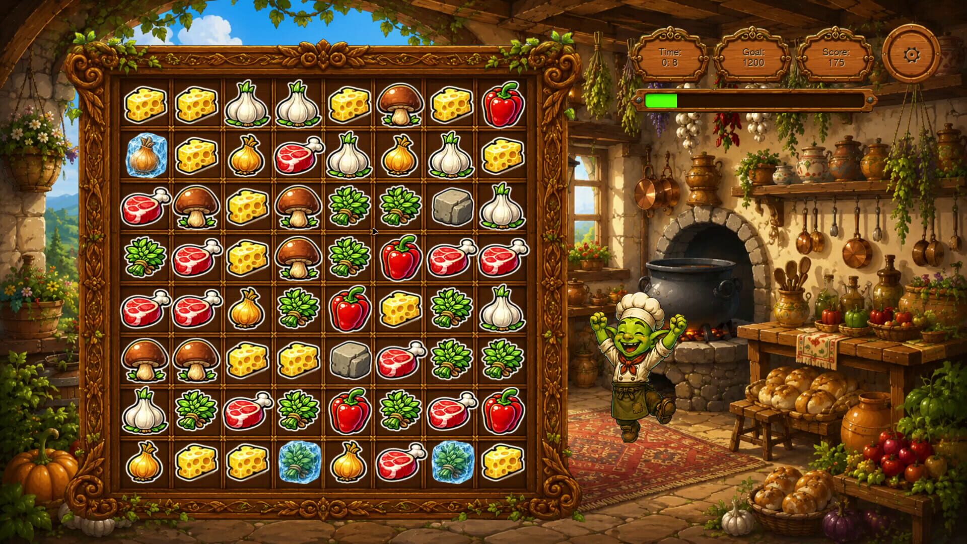 Goblin and Recipes: Match-3 Adventure