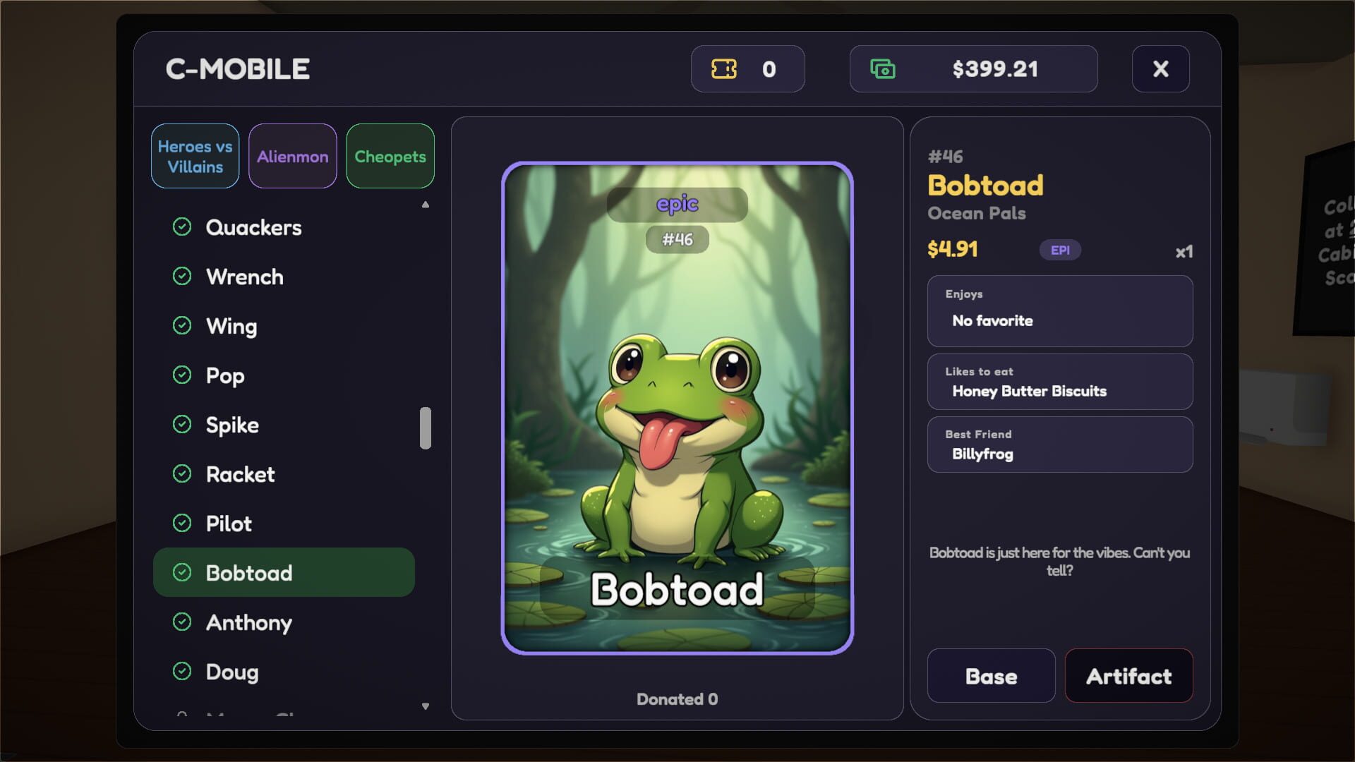 Card Collection Simulator - Screenshot