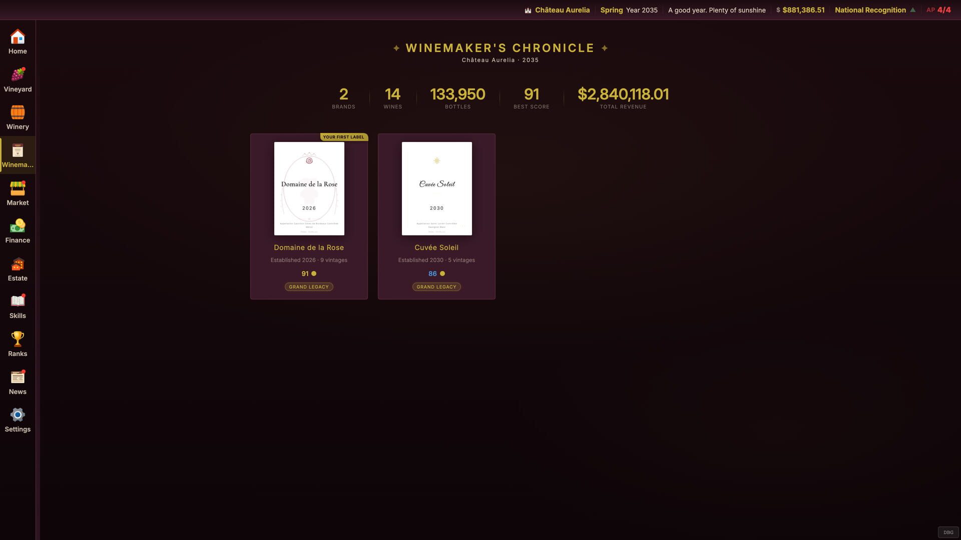 Grand Cru: The Wine Maker - Screenshot