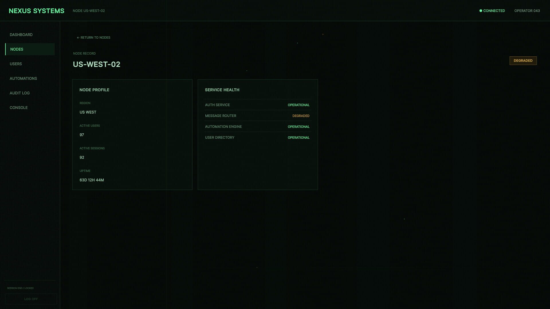 Node Zero - Screenshot