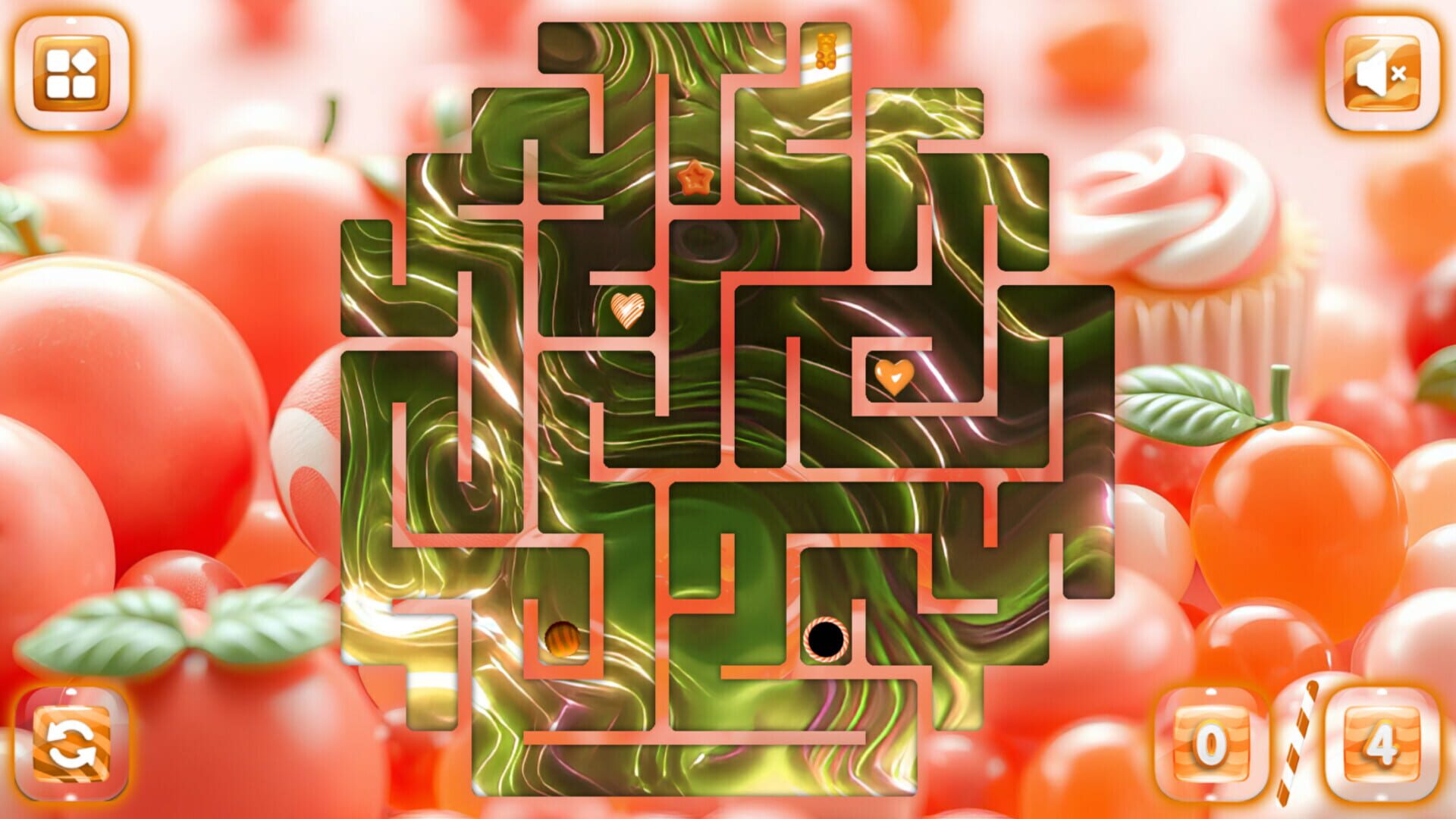 Sweetie Candy Maze: Coral Peach - Screenshot