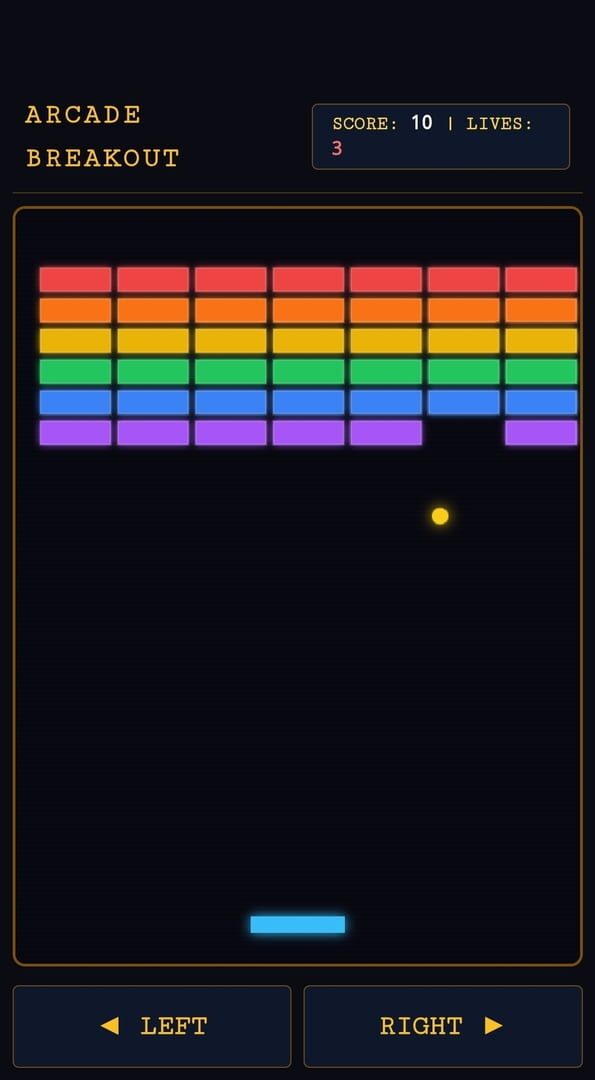 Arcade Breakout - Screenshot