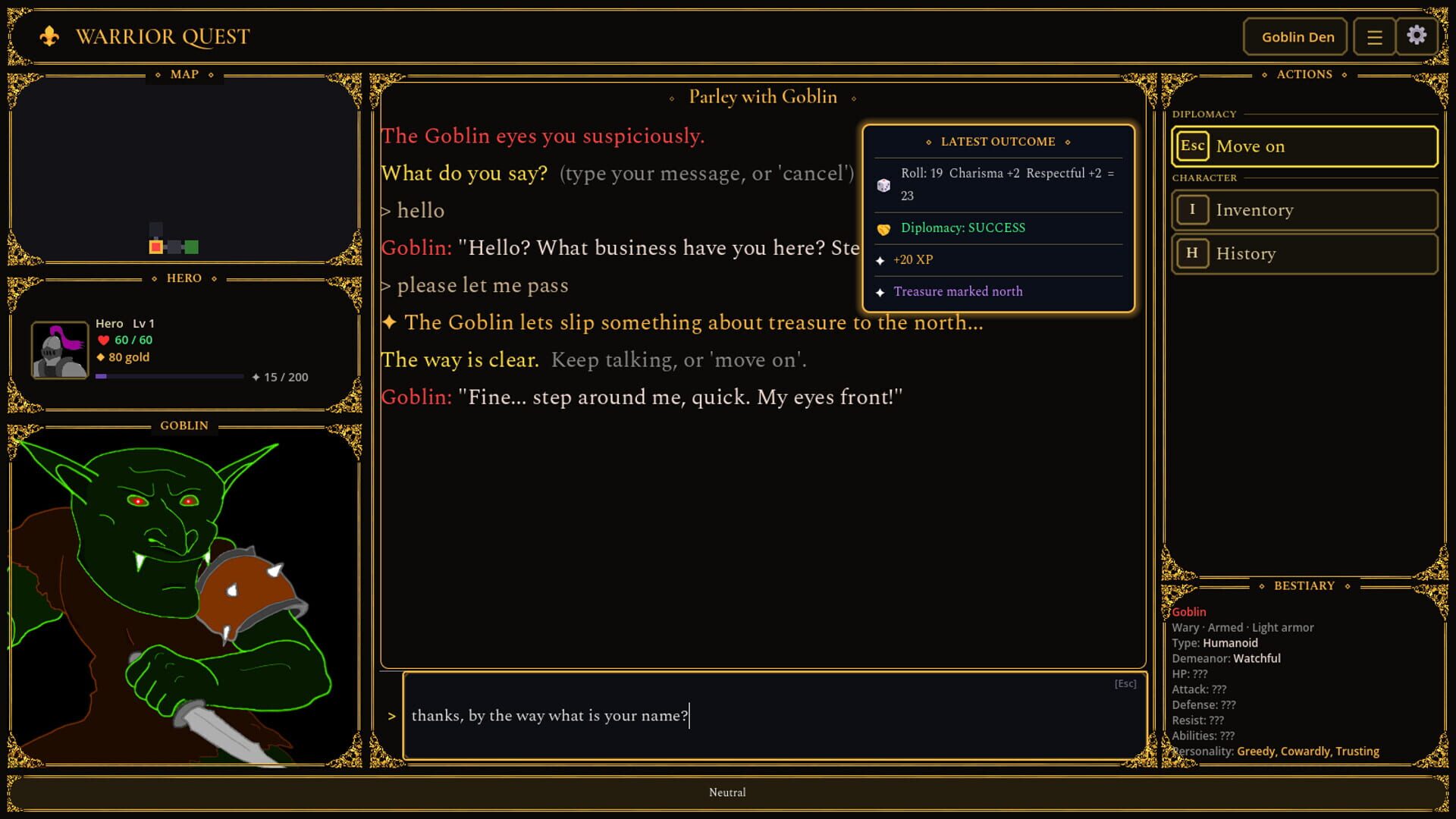 Warrior Quest - Screenshot