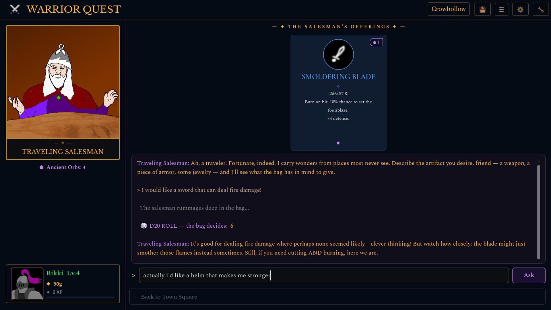 Warrior Quest - Screenshot