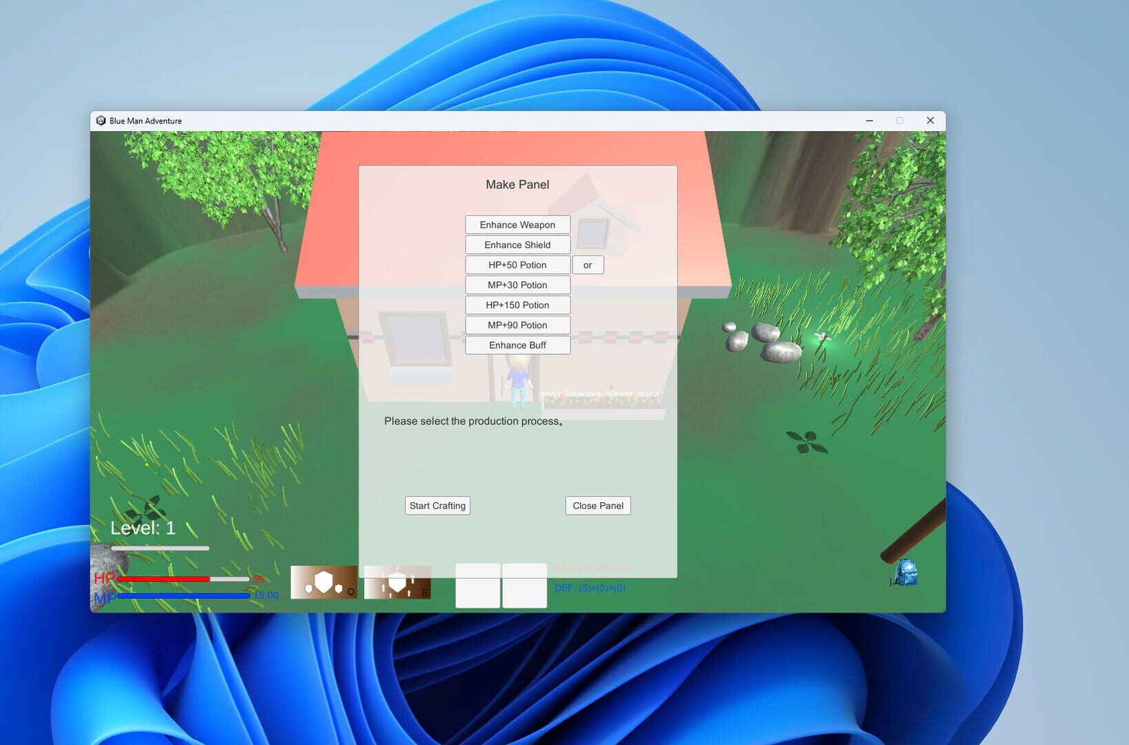 Blue Man Adventure - Screenshot