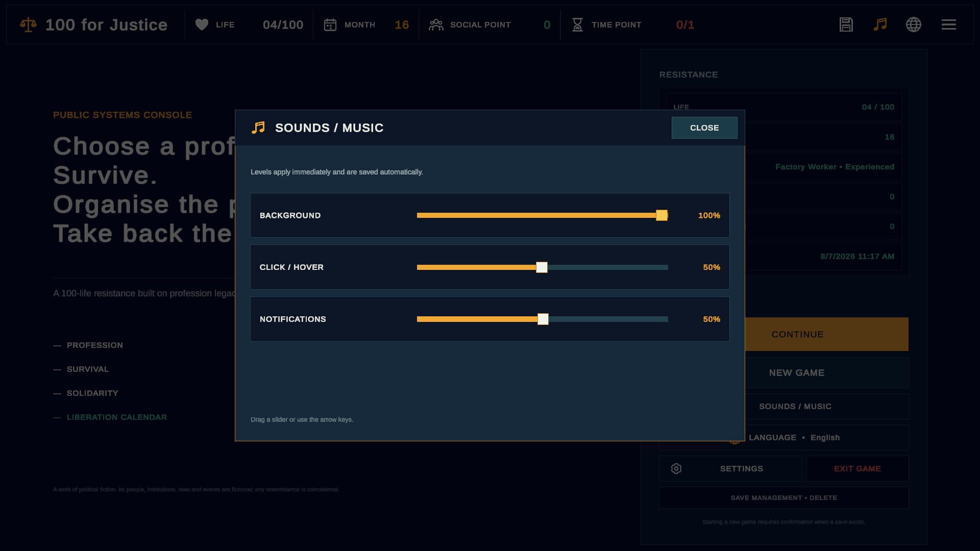 100 for Justice - Screenshot