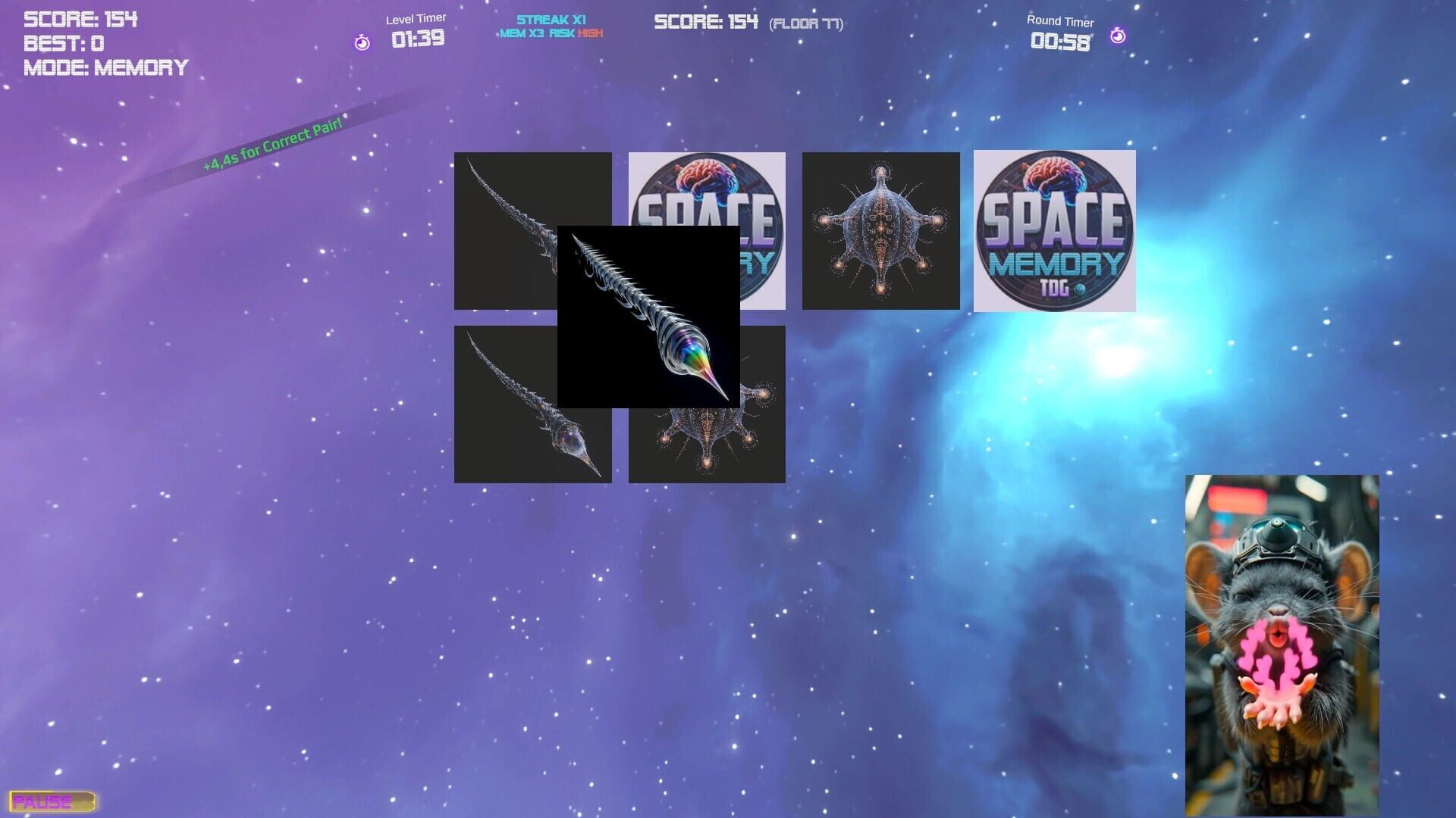 Space Memory TDG - Screenshot