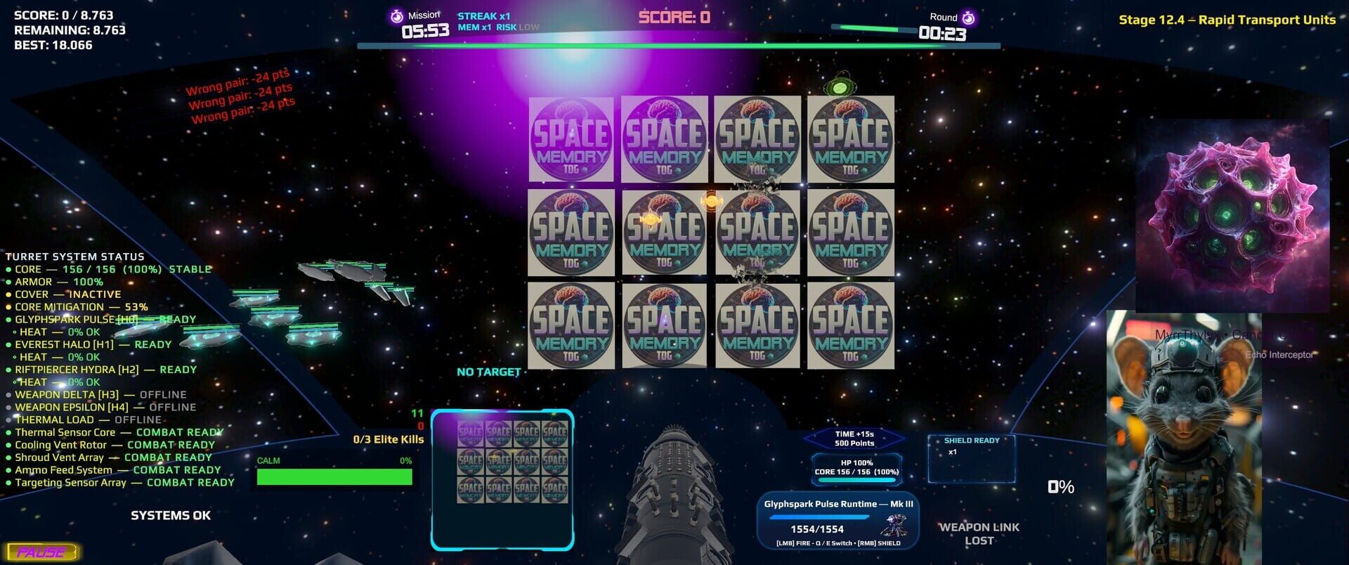 Space Memory TDG - Screenshot