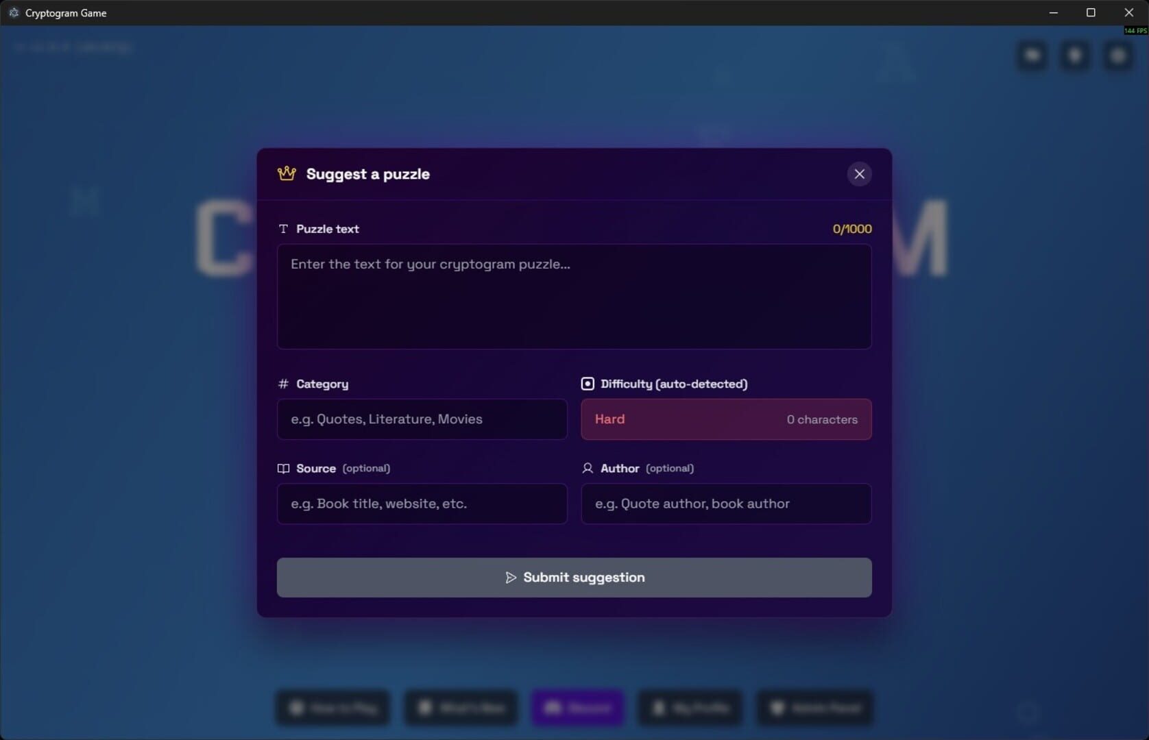 Cryptogram - Screenshot