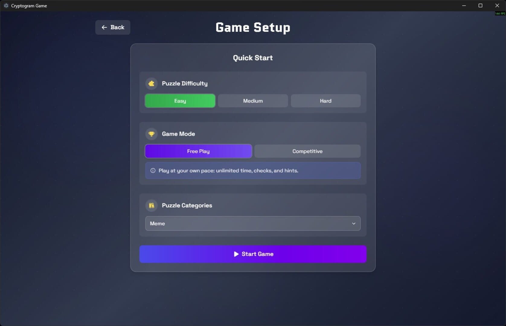 Cryptogram - Screenshot