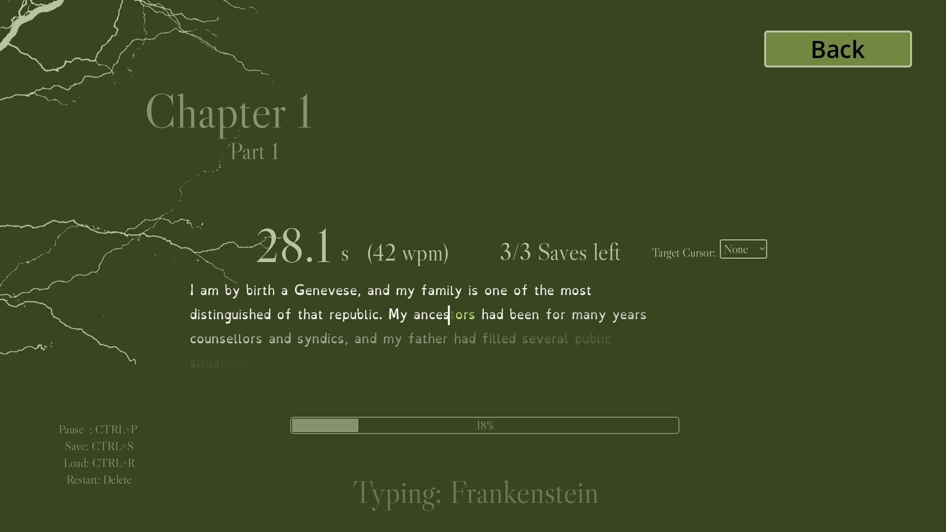 Typing Frankenstein - Screenshot