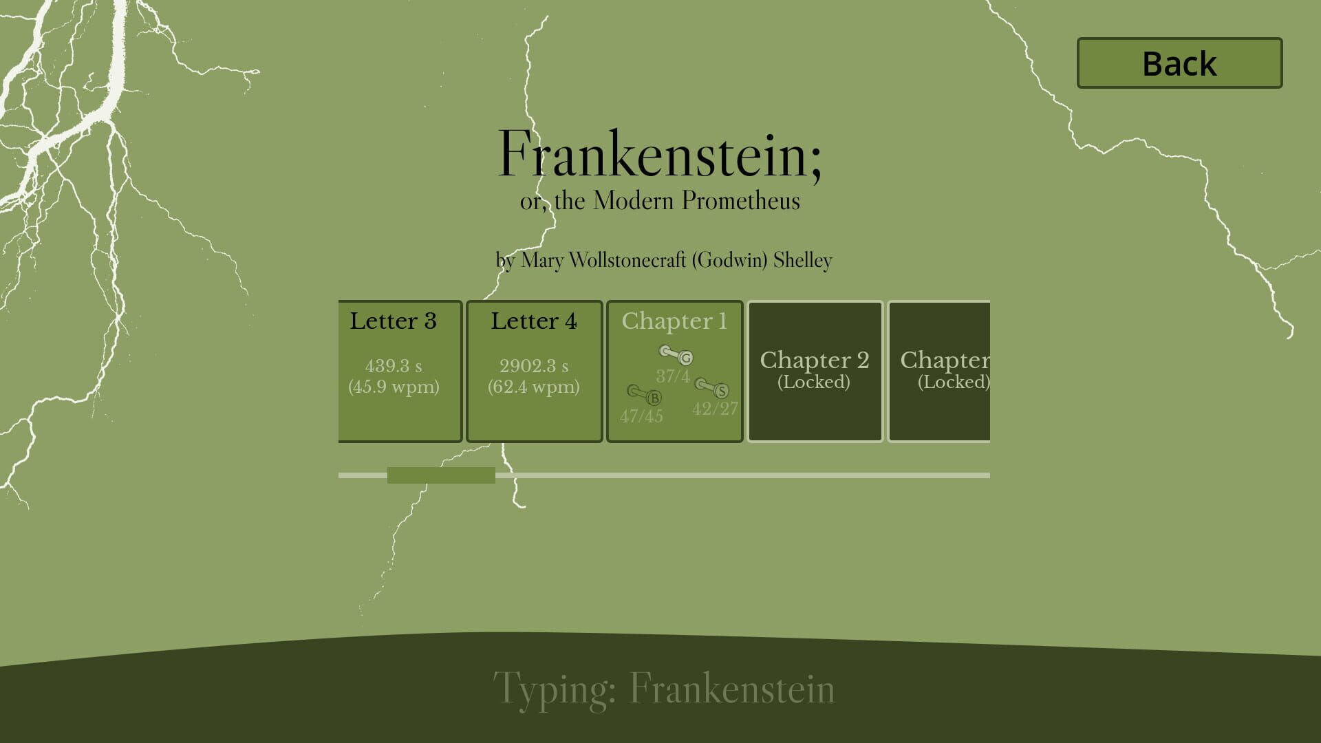 Typing Frankenstein - Screenshot