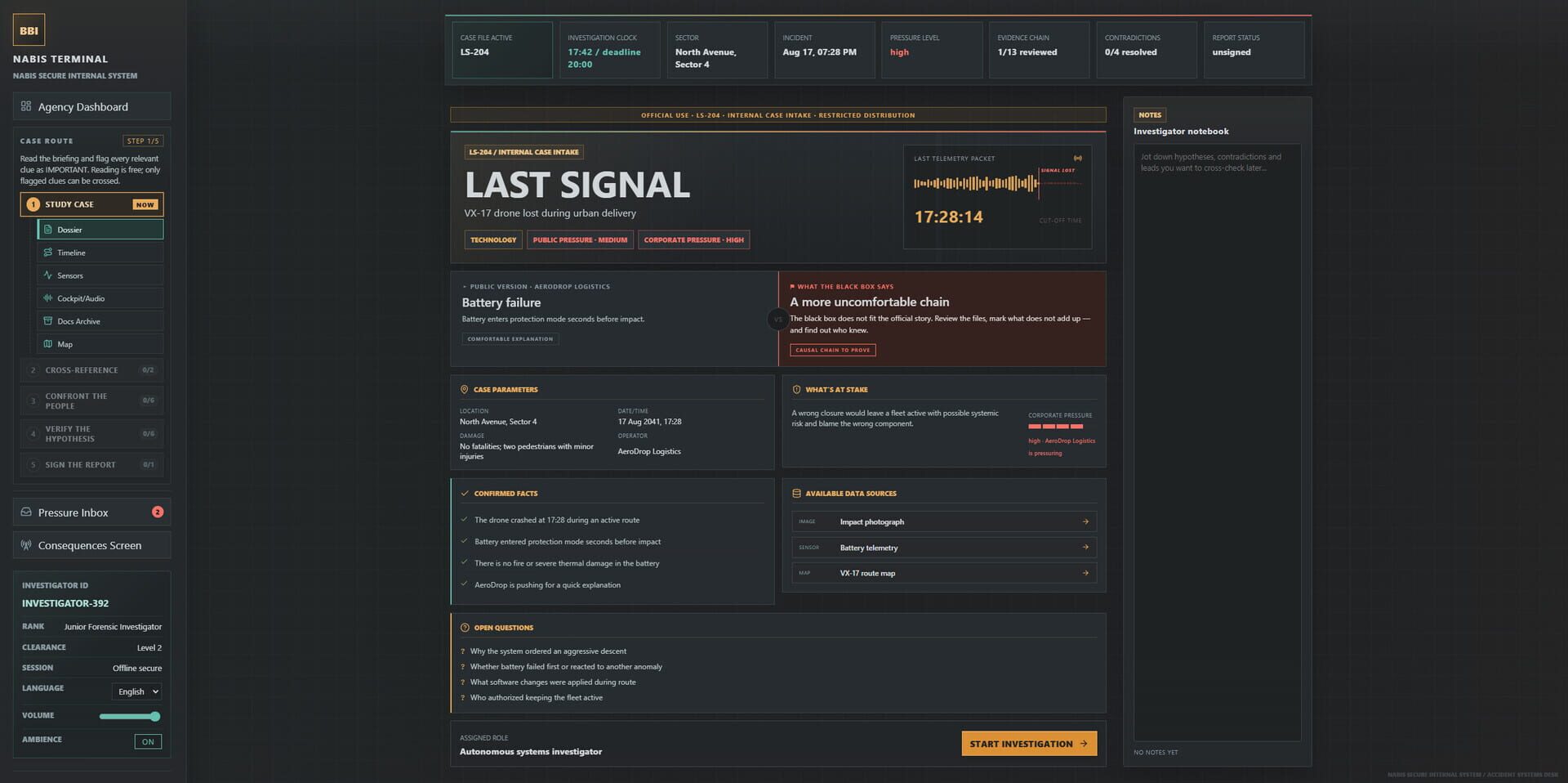 Accident Investigator Simulator: Black Box - Screenshot