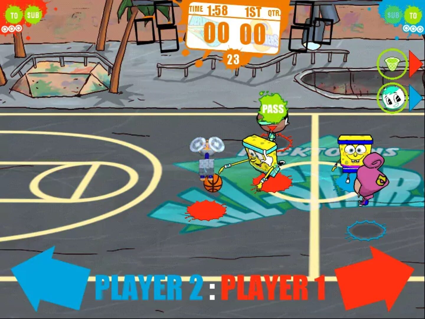 Nicktoons Basketball - Screenshot