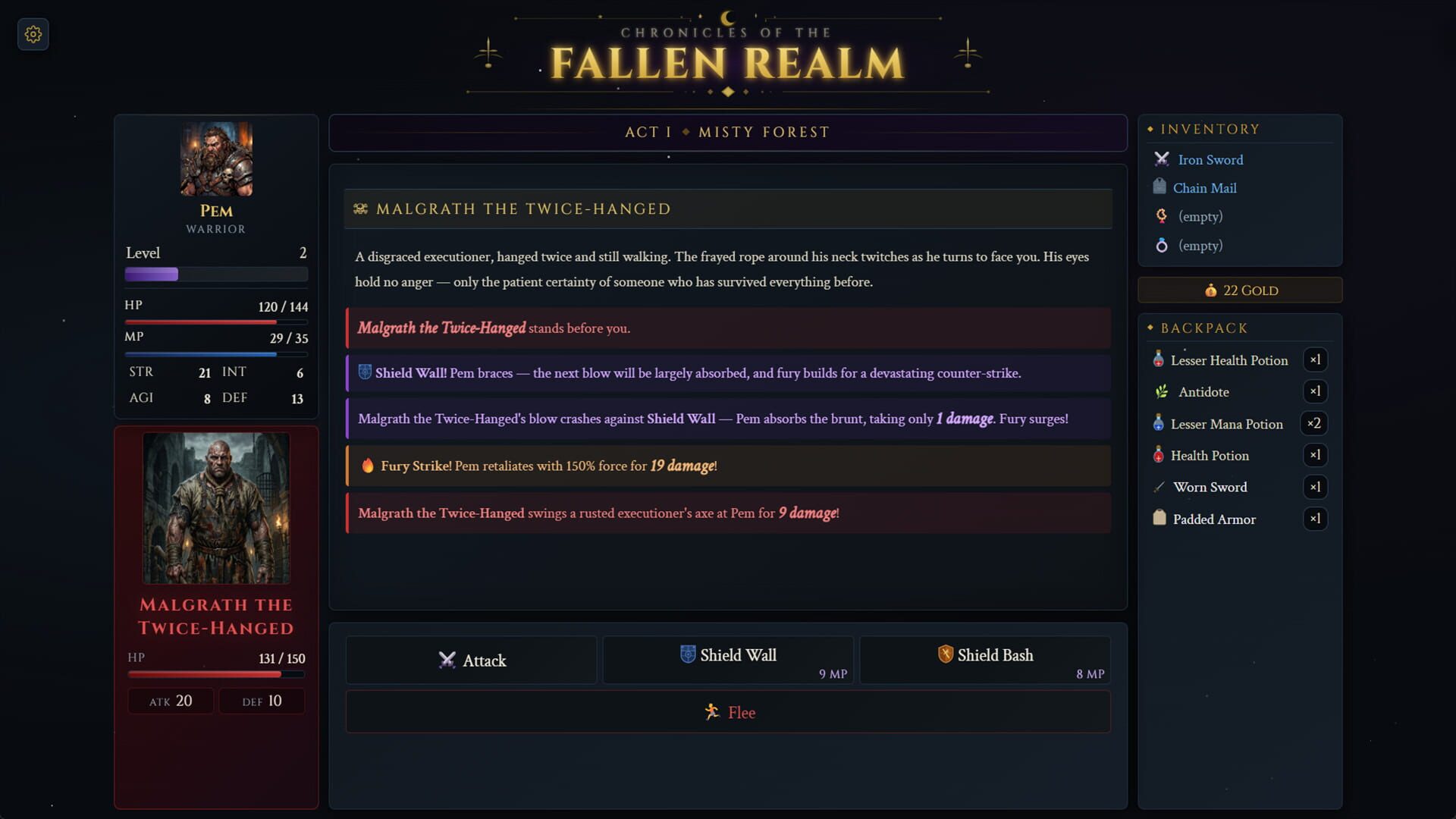 Chronicles of the Fallen Realm · 游戏截图