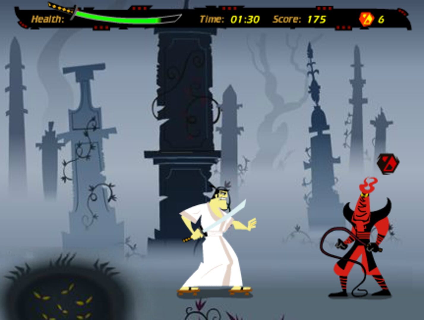 Samurai Jack: Challenge of the Red Demons · 游戏截图