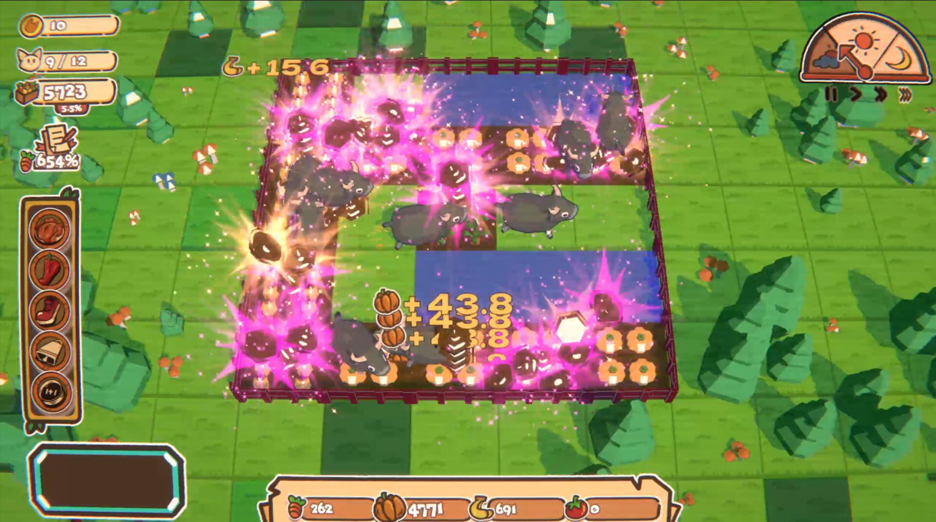 Crazy Farm: Roguelike Idle Building Game