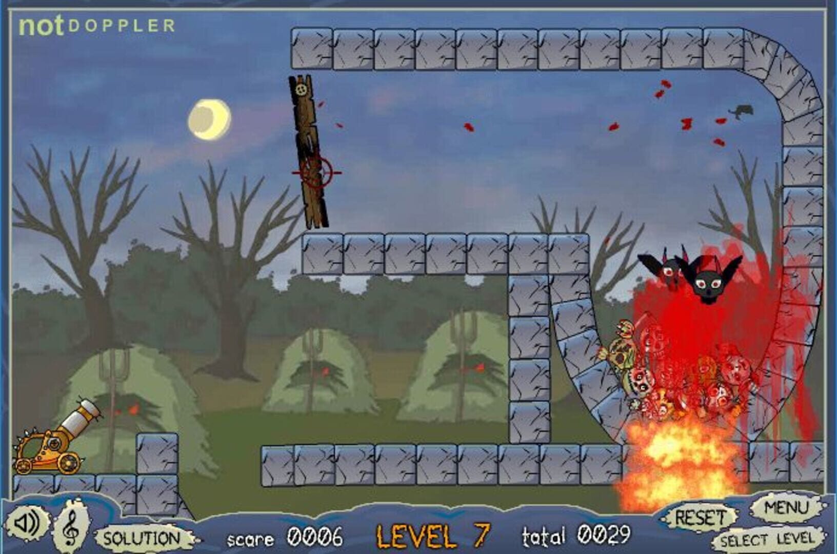 Roly-Poly Cannon: Bloody Monsters Pack · 游戏截图