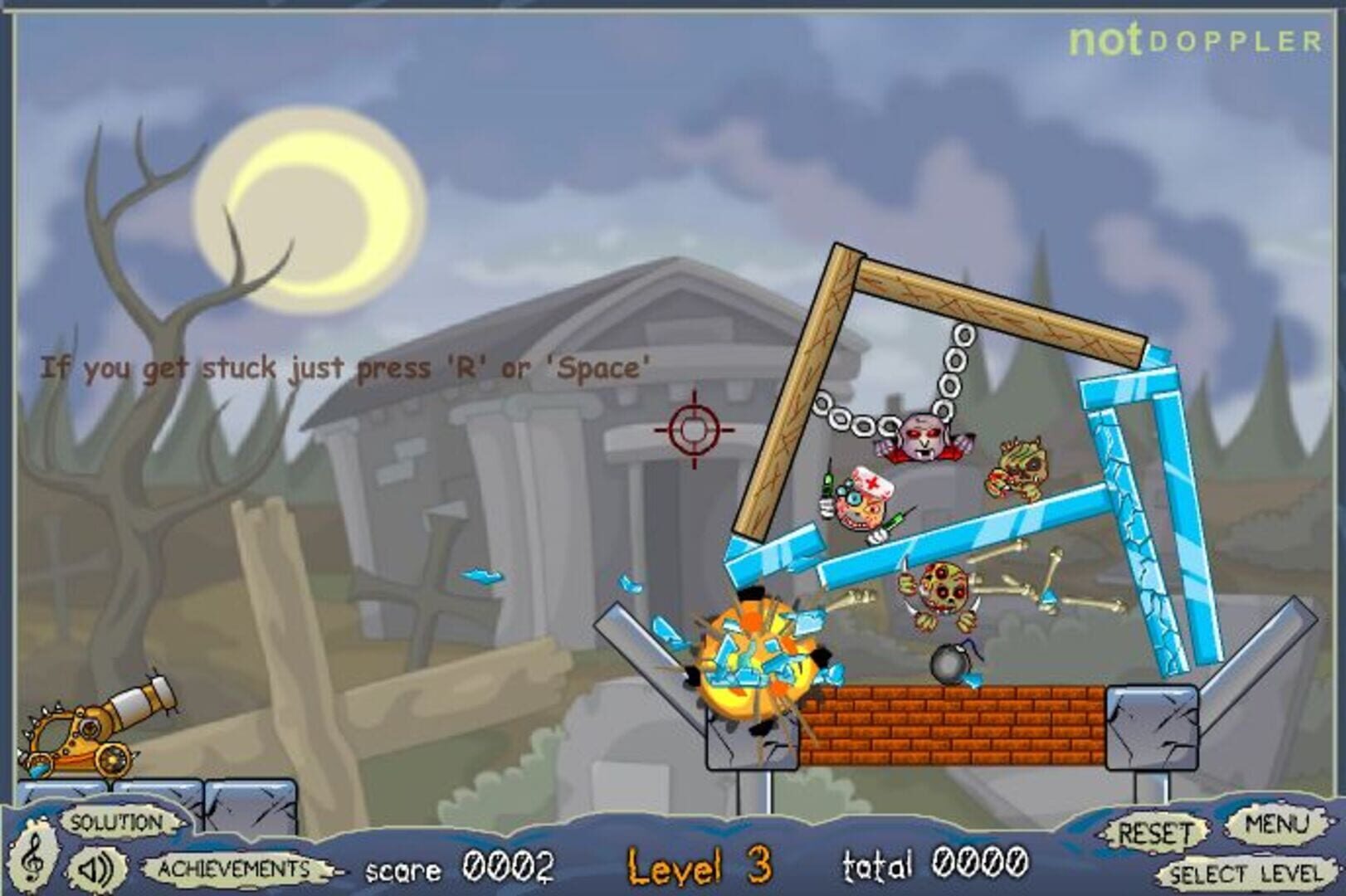 Roly-Poly Cannon: Bloody Monsters Pack 2 · 游戏截图