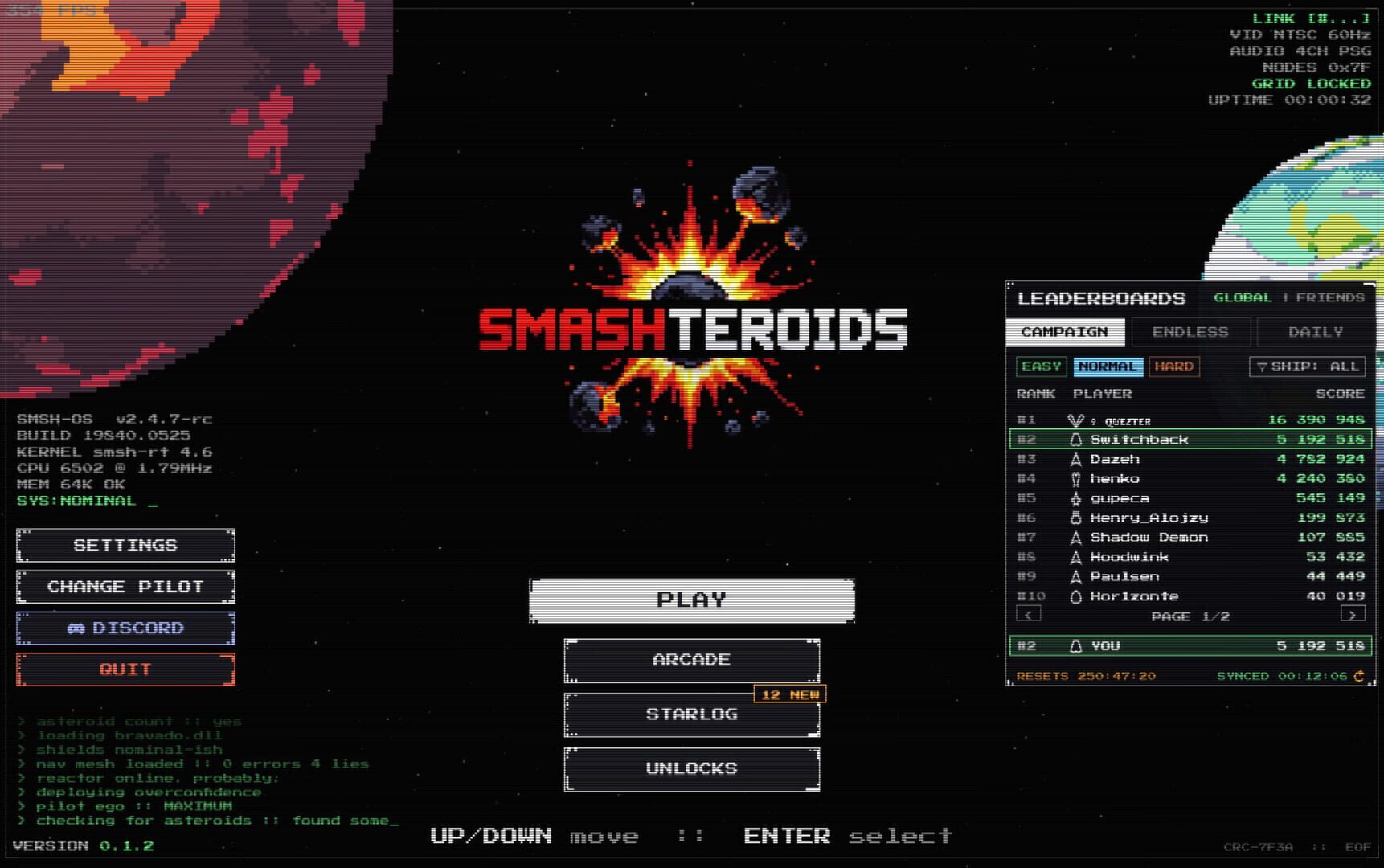 Smashteroids · 游戏截图