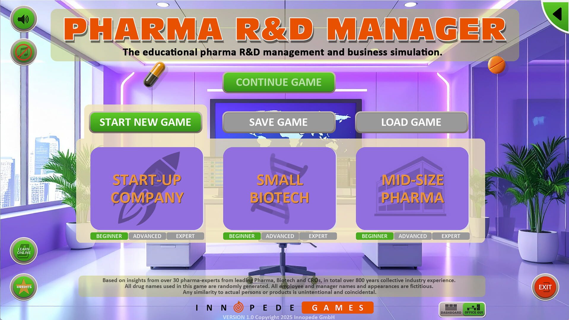 Pharma R&D Manager · 游戏截图