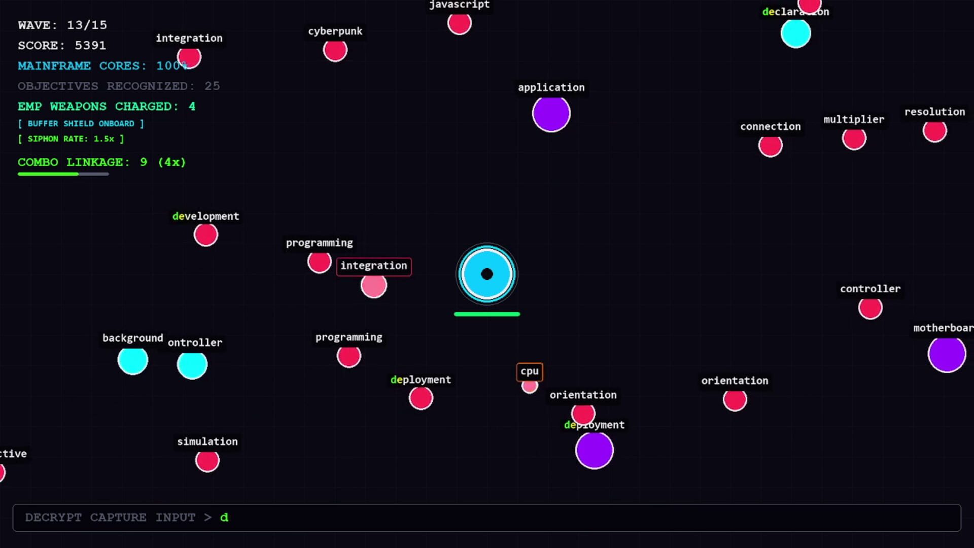 Typing Defense · 游戏截图