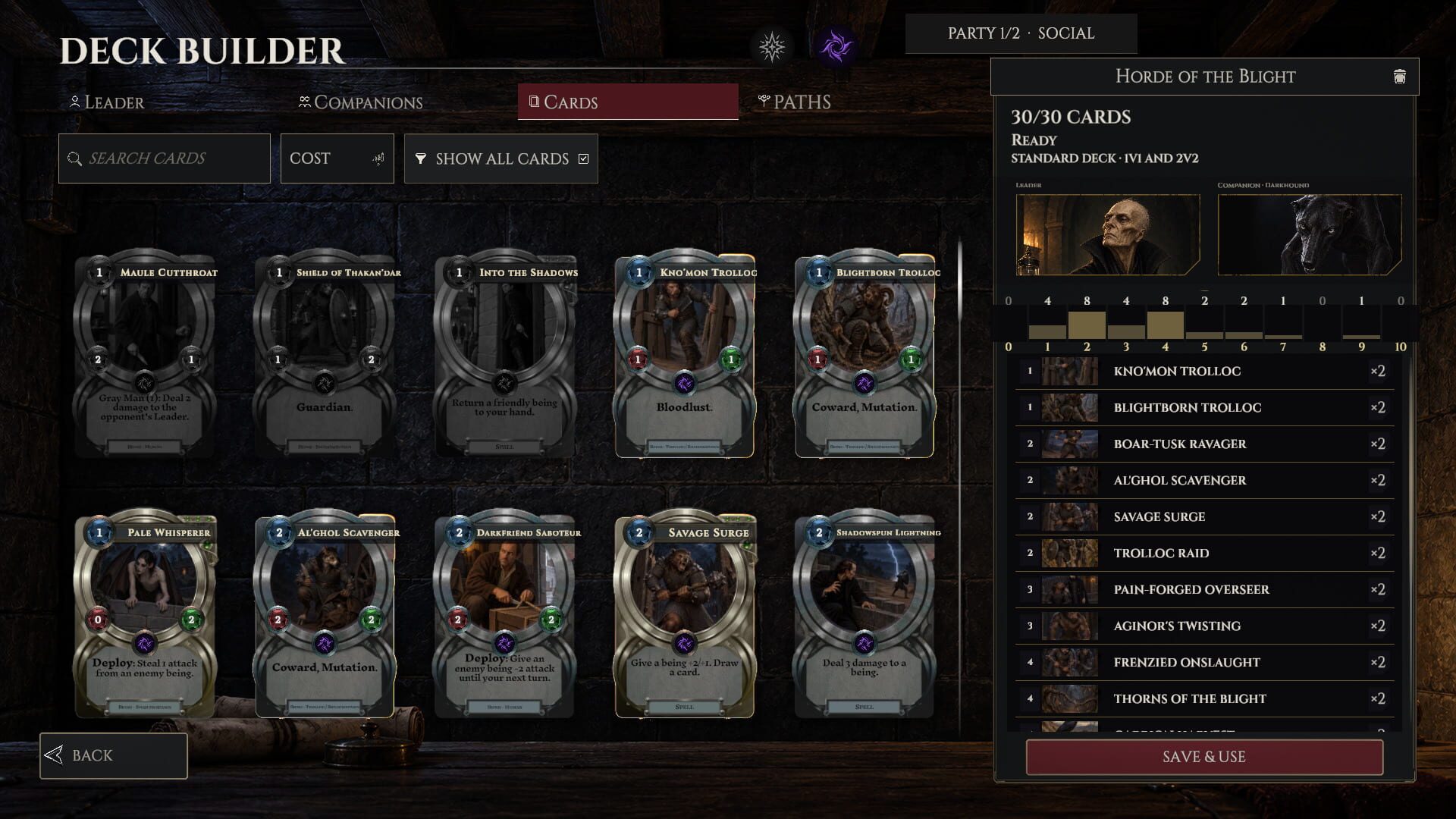 Heroes and Forsaken: The Wheel of Time Digital Card Game Screenshot