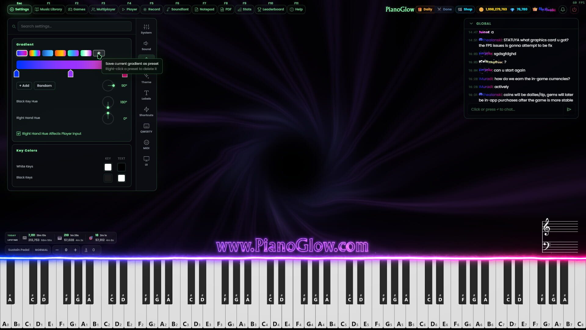PianoGlow · 游戏截图