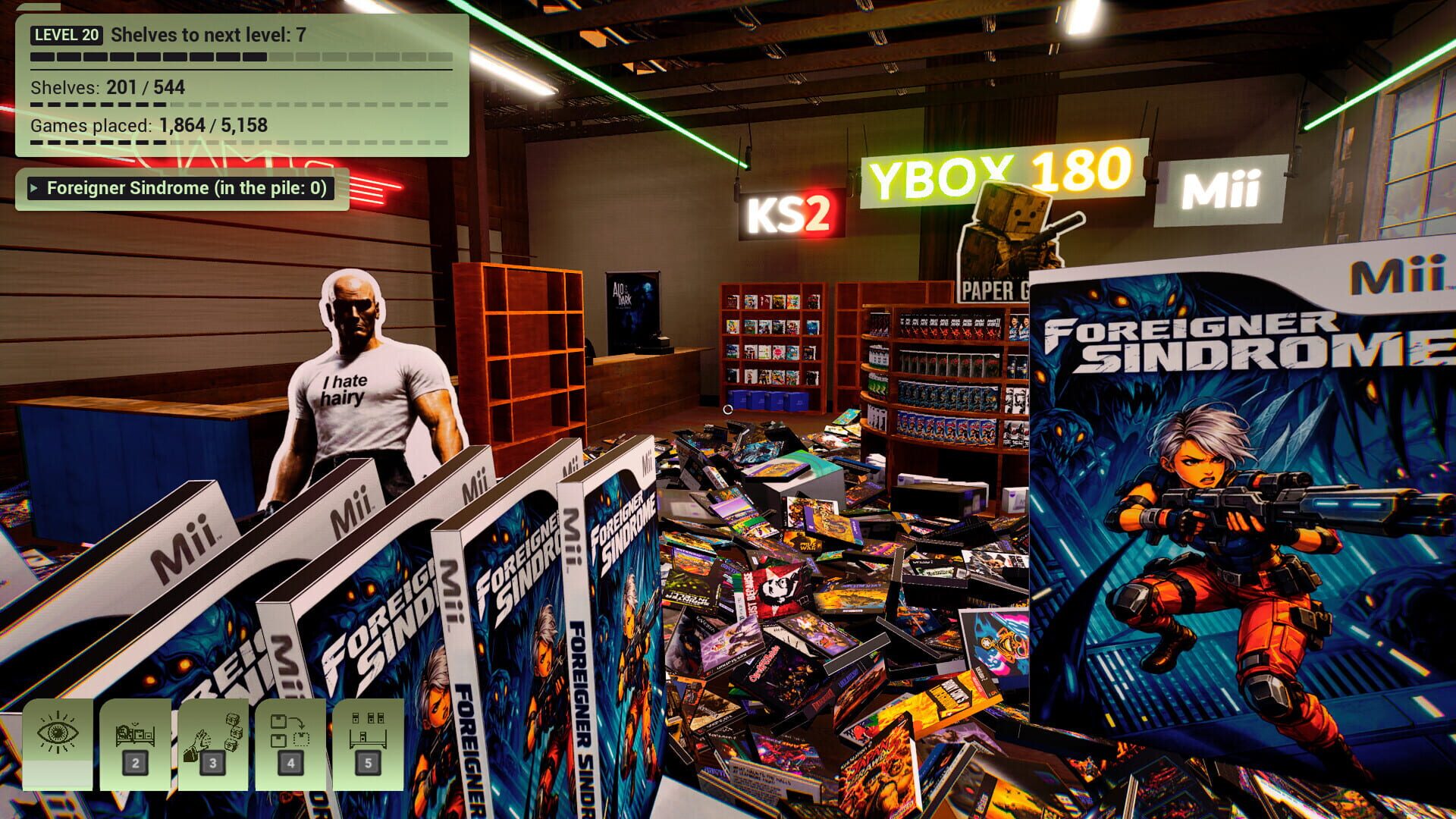 My Cat Scattered Games: Tidy Videogame Supermarket Screenshot