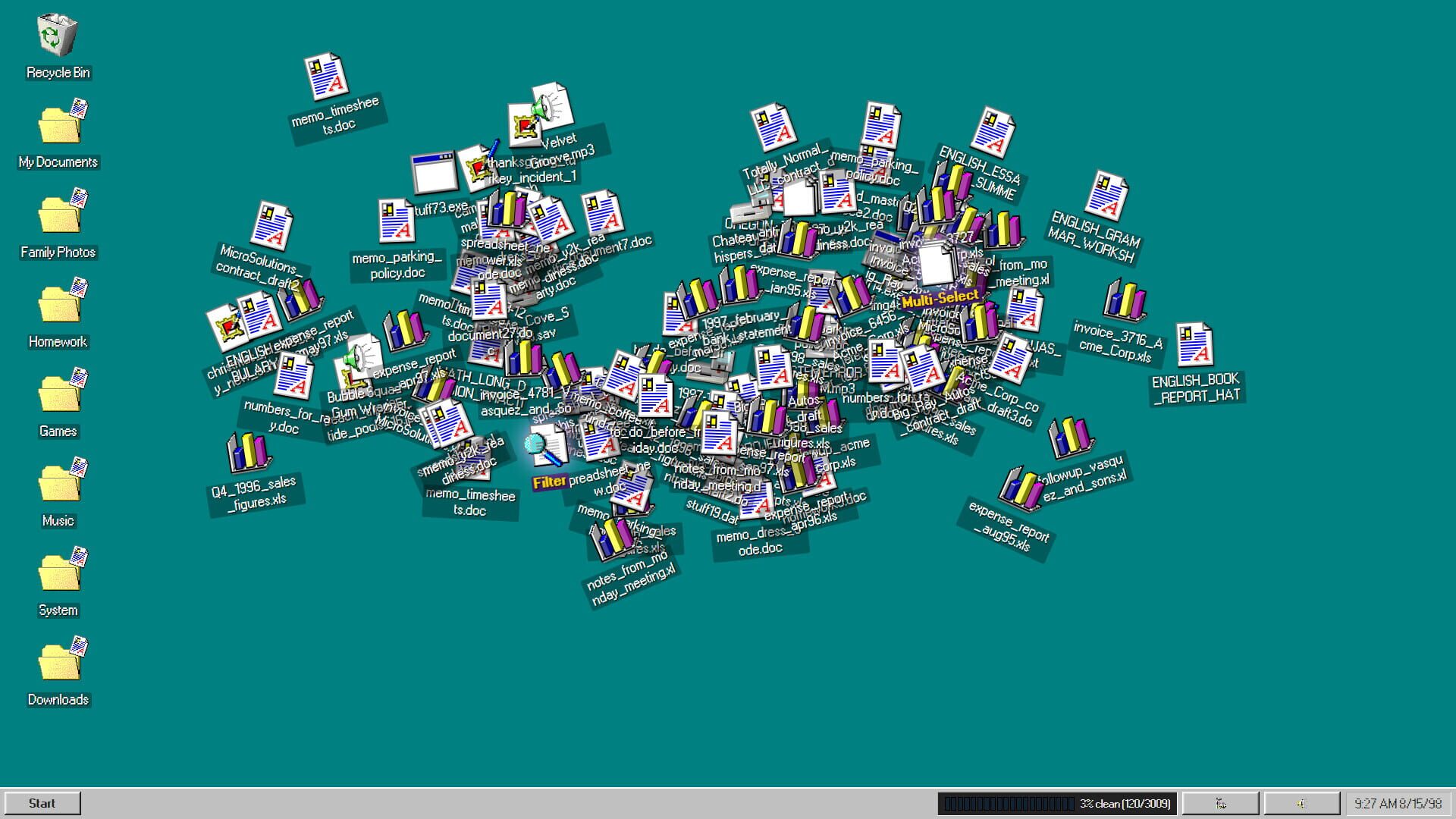 Desktop Cleaner 98 · 游戏截图