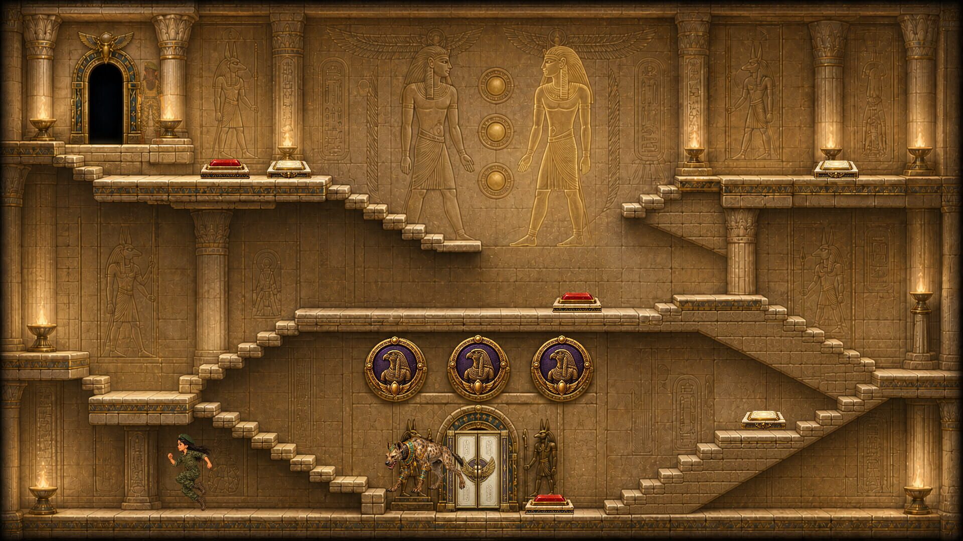 Anubis Temple: Skin Militar (Niña) · 游戏截图