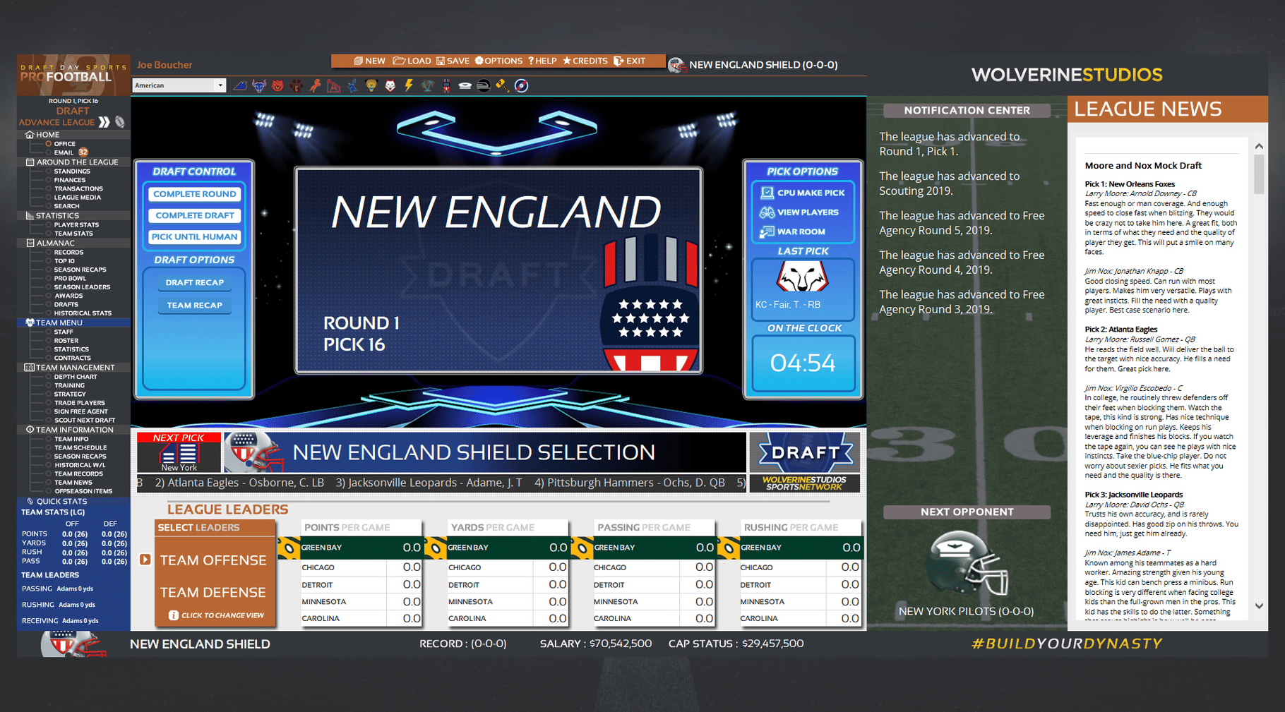 Draft Day Sports: Pro Football 2019 screenshot